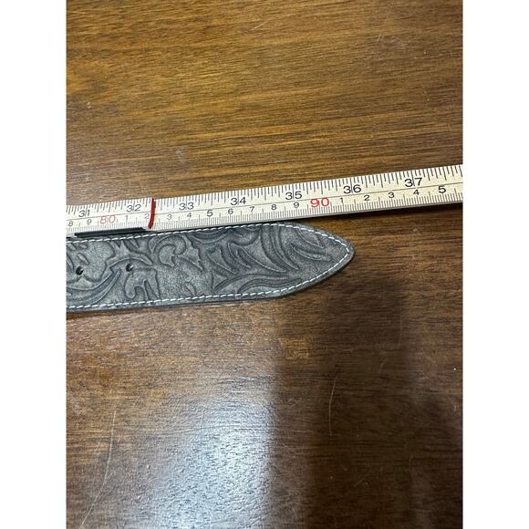 Western Cowgirl 100% Genuine Leather Belt Women S/M Turquoise Buckle Festival - Picture 6 of 6